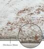 Cream Polypropylene Abstract Machine Made 17 X 24 Feet Carpet