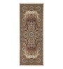 Beige & Rust Polypropylene Antistatic 2 X 5 Feet Runner With Cotton Backing