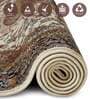 Beige & Rust Polypropylene Antistatic 2 X 5 Feet Runner With Cotton Backing
