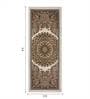 Cream & Blue Polypropylene Antistatic 2 X 5 Feet Runner With Cotton Backing