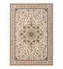 Polypropylene Persian Machine Made Carpet, 4 X 6 Feet, Cream