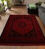 Red And Black Polypropylene Classical Machine Made 4 X 6 Feet Carpet