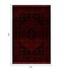 Red And Black Polypropylene Classical Machine Made 4 X 6 Feet Carpet