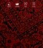 Red And Black Polypropylene Classical Machine Made 4 X 6 Feet Carpet