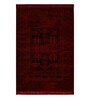 Red Polypropylene Classical Machine Made 4 X 6 Feet Carpet