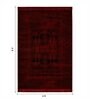 Red Polypropylene Classical Machine Made 4 X 6 Feet Carpet