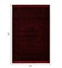 Black And Red Polypropylene Classical Machine Made 4 X 6 Feet Carpet