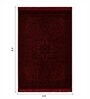Black And Red Polypropylene Classical Machine Made 4 X 6 Feet Carpet