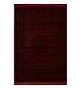 Black And Red Polypropylene Classical Machine Made 4 X 6 Feet Carpet
