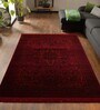 Black And Red Polypropylene Classical Machine Made 4 X 6 Feet Carpet