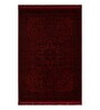 Black And Red Polypropylene Classical Machine Made 4 X 6 Feet Carpet
