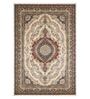 Polypropylene Classical Machine Made Carpet, 5 x 7 feet, Cream Brown Blue