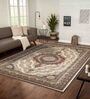 Polypropylene Classical Machine Made Carpet, 5 x 7 feet, Cream Brown Blue