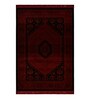 Red And Black Polypropylene Classical Machine Made 5 X 7 Feet Carpet