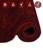 Black And Red Polypropylene Classical Machine Made 5 X 7 Feet Carpet