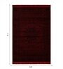 Black And Red Polypropylene Classical Machine Made 5 X 7 Feet Carpet
