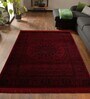 Black And Red Polypropylene Classical Machine Made 5 X 7 Feet Carpet