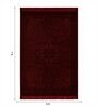 Black And Red Polypropylene Classical Machine Made 5 X 7 Feet Carpet