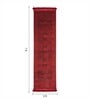 Red And Black Polypropylene Classical Machine Made 2 X 7 Feet Carpet