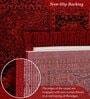 Red And Black Polypropylene Classical Machine Made 2 X 7 Feet Carpet