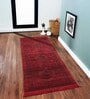 Black And Red Polypropylene Classical Machine Made 2 X 7 Feet Carpet