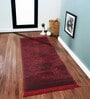 Black And Red Polypropylene Classical Machine Made 2 X 7 Feet Carpet