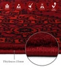Black And Red Polypropylene Classical Machine Made 2 X 7 Feet Carpet