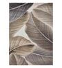 Polypropylene Floral Machine Made Carpet, 5 X 7 Feet, Brown And Grey