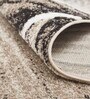 Polypropylene Floral Machine Made Carpet, 5 X 7 Feet, Brown And Grey