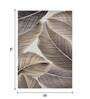 Polypropylene Floral Machine Made Carpet, 5 X 7 Feet, Brown And Grey