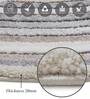 Polypropylene Geometric Machine Made Carpet, 5 x 7 feet, Cream