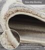 Polypropylene Geometric Machine Made Carpet, 5 x 7 feet, Cream