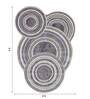 Grey Polypropylene Geometrical Machine Made 17 X 24 Feet Carpet