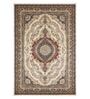 Polypropylene Persian Machine Made Carpet, 4 X 6 Feet, Cream