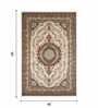 Polypropylene Persian Machine Made Carpet, 4 X 6 Feet, Cream