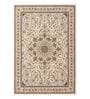 Polypropylene Persian Machine Made Carpet, 4 X 6 Feet, Cream
