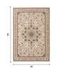 Polypropylene Persian Machine Made Carpet, 4 X 6 Feet, Cream