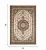 Polypropylene Persian Machine Made Carpet, 5 X 7 Feet, Cream Brown Blue