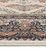 Polypropylene Persian Machine Made Carpet, 5 X 7 Feet, Cream Brown Blue