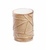 Polyresin 4Pcs Bathroom Set, Gold & Beige