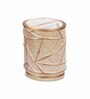 Polyresin 4Pcs Bathroom Set, Gold & Beige