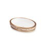 Polyresin 4Pcs Bathroom Set, Gold & Beige