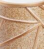 Polyresin 4Pcs Bathroom Set, Gold & Beige