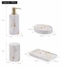 Brown and White Polyresin 4Pcs Bathroom Set