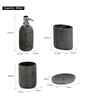 Polyresin 4Pcs Bathroom Set, Charcoal