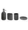 Polyresin 4Pcs Bathroom Set, Charcoal