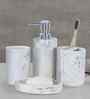 Marble Polyresin 4Pcs Bathroom Set
