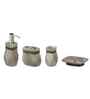 Polyresin 4Pcs Bathroom Set Set, Brown