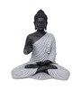 Black and Grey Polyresin Lord Buddha Idol
