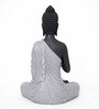 Black and Grey Polyresin Lord Buddha Idol
